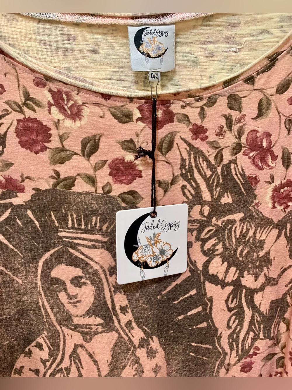 Jaded Gypsy Be True Floral Blessings Tunic - Picture 6 of 8